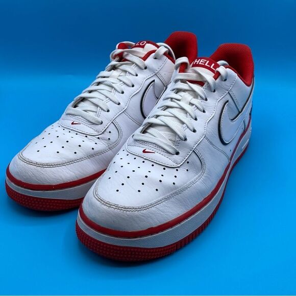 Nike Other - NIKE AIR FORCE 1 07 LX “HELLO” WHITE-WHITE-UNIVERSITY RED